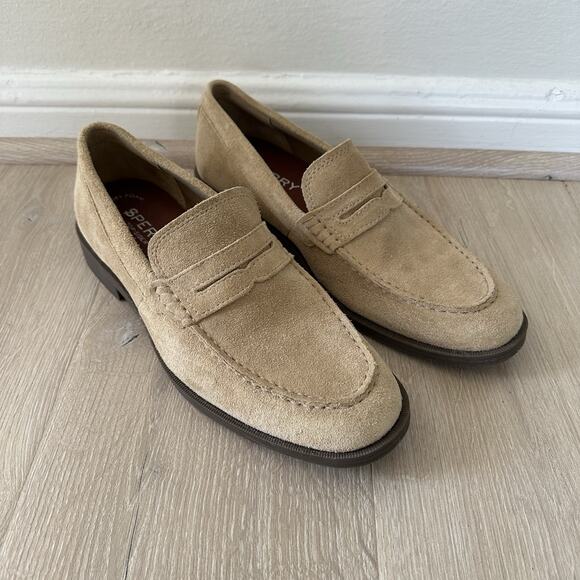 Sperry Manchester Penny Loafers Sand Mens Suede Leather Office Preppy main image 5